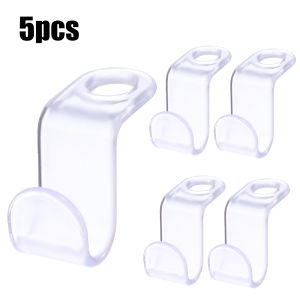 5/6Pcs Transparent S-Shaped Connecting Hook Multifunctional Space-Saving Storage Clothes Cabinet Organizer