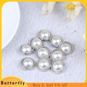 Butterfly กระดุมก้านโลหะมุก10ชิ้นสำหรับเย็บสมุดภาพงานประดิษฐ์ทำมือ