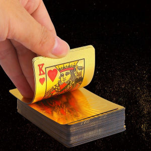PVC Poker Cards Gold Foil Card Games Baccarat Texas Holdem Poker Plastic Waterproof Party Cards