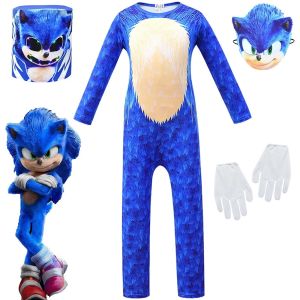 MEW Sonic the Hedgehog Kids Cosplay Suits Childrens Game Character Costume Girl Skirt Halloween Cosplay Theme Party Cosplay Set Childrens Gift
