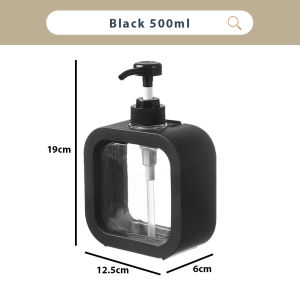 Borong365 Botol Dispenser Botol Syampu Hand Wash Dispenser Shampoo Soap Bottle Transparent Refillable Dispenser
