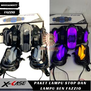 PAKET HEMAT XCASE LAMPU STOP FAZZIO PLUS SEN FAZIO RGB LED MODEL JPA MOTOR FAZIO