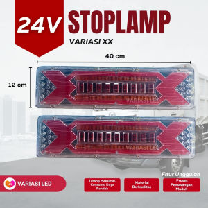 1 Set - 24Volt Stoplamp Lampu Rem Belakang Running Truck Universal Waterptoof - Part 2