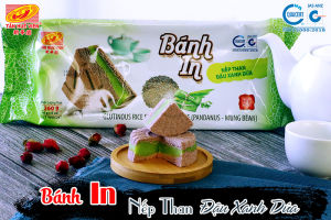 BÁNH IN NẾP THAN ĐẬU XANH DỨA TÂN HUÊ VIÊN - TÚI 360G (TÚI 6 CÁI)