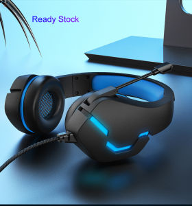 Wired Headset PC Gaming Headset Professional Led Light Gaming Headphones 3.5mm PS4 Headsets ESports Earphones with Microphone Volume Control Computer Game Earphone for PS4/PC/Mobile