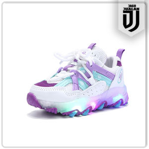 Sepatu Sneakers Lampu LED Anak usia 1 2 3 4 5 6 tahun /  Sepatu MENYALA Anak Balita Cowok Cewek Sporty / Sepatu Kets Tali Anak Laki Laki Perempuan Fashion / Sepatu Running Anak Balita LED Trendy / Sepatu Sport Baby Casual Pria Wanita Keren
