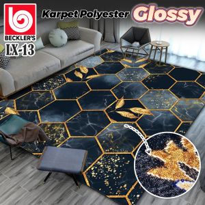(Becklers)LOKAL Karpet Polyester GLOSSY 100x150CM/150x200CM/200x300CM PREMIUM Motif Eropa Anti Slip