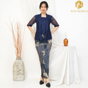 Nusa Kebaya Setelan Kebaya Kutubaru Brokat Dan Rok Plisket Batik Kebaya Kutubaru Brukat Modern