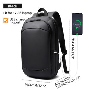 HK Expandable Business Backpack For Men Waterproof 17 inch Laptop Backpack With USB Charging Daily Work Travel Backpack YKK Zipper Slim Rucksack