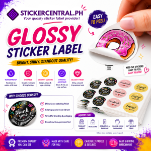 [Glossy] Sticker Customized | Customized Sticker Waterproof | Product Packaging Labels