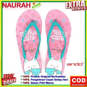 Sendal Jepit Ando Sunny Sandal Wanita Jepit Wedges 5cm Aneka Warna