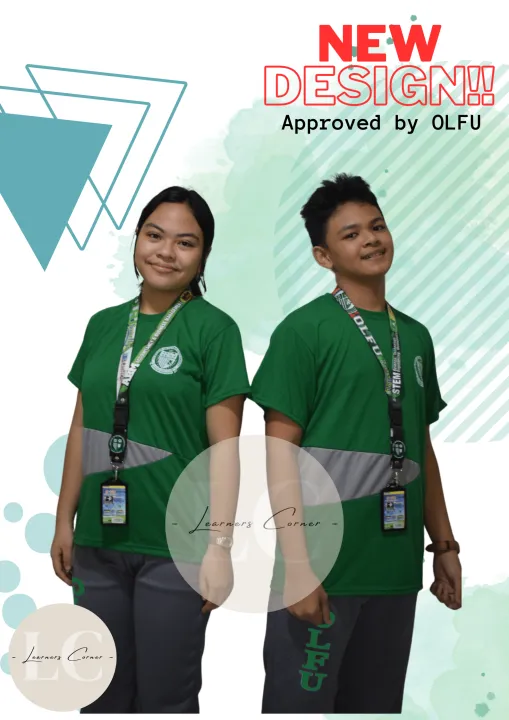 OLFU COLLEGE and SHS PE Uniform high quality cotton garterized small to ...