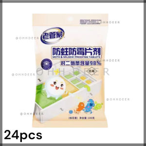 OHHDEER  24/ 52pcs Penahan Ngengat & Kulapuk Pakaian | Moth & Mildew Proofing Tablets for Clothes