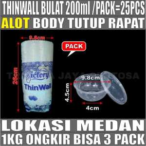 Thinwall Bulat Alot Rapat 200ml 300ml 400ml 450ml 500ml 650ml 750ml Per Pack Mangkok Bowl Plastik Medan