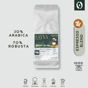 Rootin Coffee Satya Espresso Blend 30% Arabika 70% Robusta Beans Biji dan Bubuk Kopi / 1kg