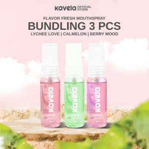 KAVELA - Flavor Fresh Mouth Spray Bundle 3 Mouth Spray Mulut Fresh untuk Menghilangkan Bau Mulut Penyegar Mulut Parfum Mulut