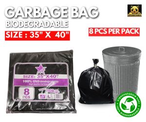 Plastic Bag 35” x 40” 100% OXO Biodegradable/ Plastik hitam / Plastik Sampah/ Garbage Bag High Quality ( 8pcs per pack )