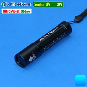 Senter UV 365nm 3W LED Black Light Cek Uang Kalajengking Forensik Cat