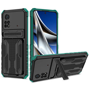 Poco X4 Pro 5G Case Shockproof Armor Kickstand Protection Cover For Poko Little Poco X4 Pro X4Pro Pocox4pro With Card Slot Cases