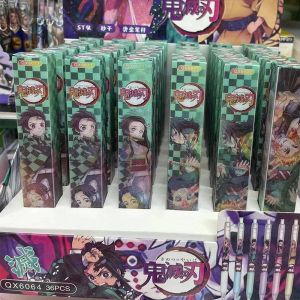 Random 1Pcs Demon Slayer Kimetsu No Yaiba SPYxFAMILY Anime Gel Pen Kamado Tanjirou Kamado Nezuko ballpoint pen Cute Stationary Supplies Back To School birthday gift