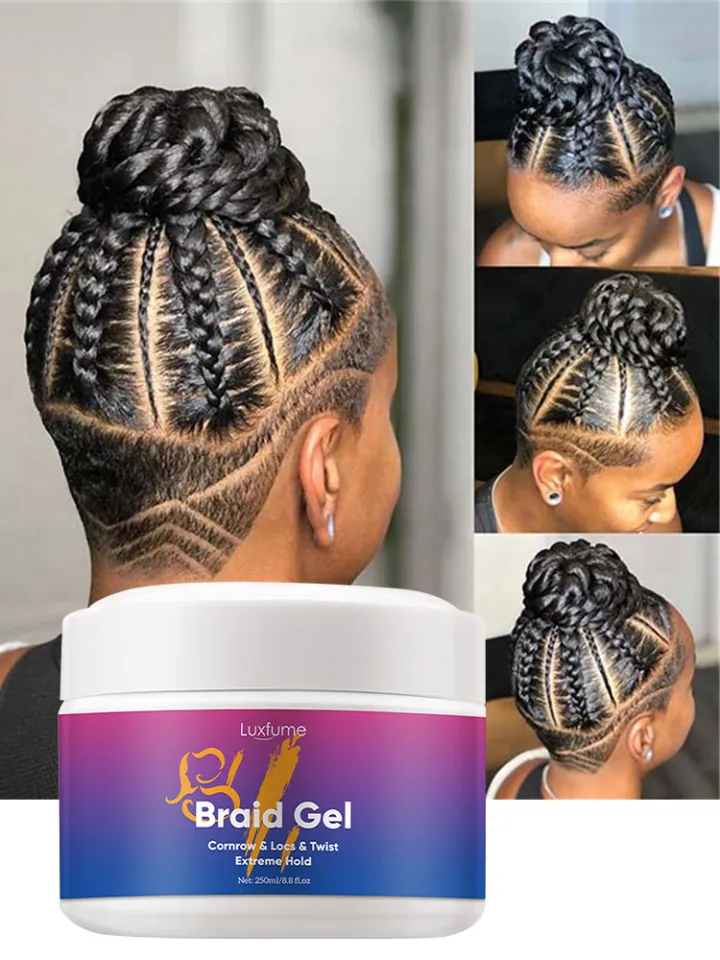 250ml Hair Braiding Gel Styling Waxes Cream Cornrow Locs Twist