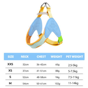 Soft Breathable Dog Harness V Neck Design for Small Puppy Teddy Bichon Adjustable Comfort