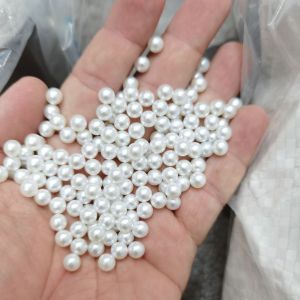 MUTIARA TINDIK MUTIARA TANPA LUBANG WARNA PUTIH KUALITAS AA UKURAN 6 MM PER BUNGKUS BESAR ISI 400 AN GRAM