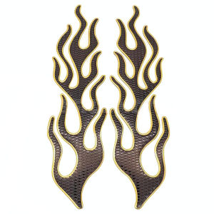 Flame Wildfire Reflective Sticker Logo Laser Motorcycle Electric Vehicle Bicycle Reflect