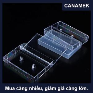 【CANAMEK】 1 cái hộp Băng Cassette hộp đựng trong suốt Hộp Băng trống ghi âm từ tính hộp chống bụi