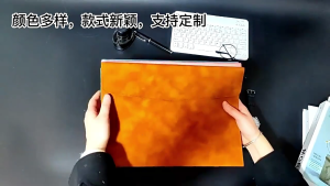 Water Resistant PU Leather Folder Document Organiser Storage Case Magnetic Closure 100 Sheets Capacity For School Office