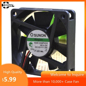 For Sunon 6015 12V 1.0W KDE1206PHV2 DC Maglev Cooling Fan for Reliable and Low-Noise Cooling in Networking Equipment