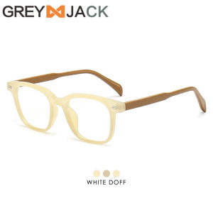 Grey Jack Kacamata Antiradiasi Blueray Model Kotak Soft Colour Bahan TR90 Ringan Fashion Pria Wanita Bisa Minus 8617