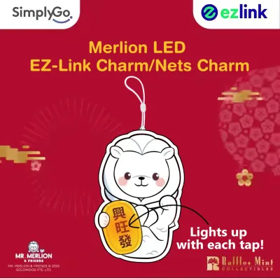 Merlion LED EZ-Link Charm/NETS Flashpay Charm (Exp:2031)