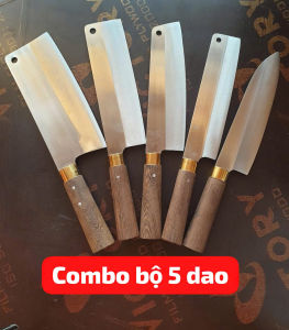 bộ dao 5 món gỗ mun được làm từ thép trắng nhật không rỉ sét giá tận gốc