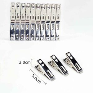 Combo 20 Móc Kẹp Lõi Kim Loại Treo Quần Áo Nhiều Màu - Kẹp Đa Năng - Kẹp Gói Thực Phẩm - Kẹp Inox 304 Phơi Quần Áo-BAUHO