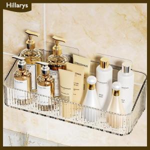 [Hillarys] ชั้นเก็บของเครื่องสำอางติดผนังชั้นวางของติดผนังชั้นวางของพลาสติกติดผนังแบบไม่ต้องเจาะรูอุปกรณ์ในห้องน้ำ