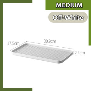 Borong365 Multipurpose PP Material Double Layer Tableware Rounded Corner Drain Tray Holder