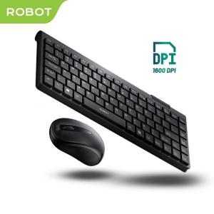 KEYBOARD WIRELESS OPTICAL MOUSE SILENT ROBOT KM3500 PC LAPTOP ANDROID