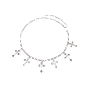 เข็มขัดเอวสไตล์แฟชั่นผู้หญิงมีสายโซ่ตกแต่งเอวที่หรูหราสำหรับผู้นำเทรนด์และผู้ที่ชื่นชอบแฟชั่น