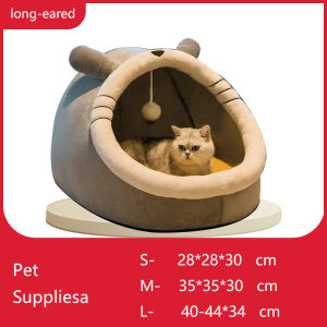 Lowest Price🔥Cat Bed Pet Bed Cat Soft Dog Bed Tempat Tidur Kucing Katil Peliharaan Cantik Foldable Cat Bed Removable Washable Pet Bed