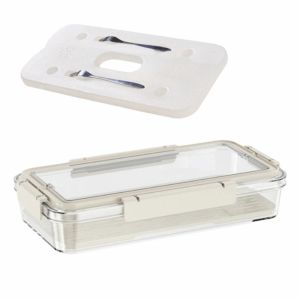 BECOME Clear Fruit Storage Container Airtight Fresh-Keeping Fresh Food Container Multifunctional Large Capacity Sealed Noodle Container Kitchen Storage