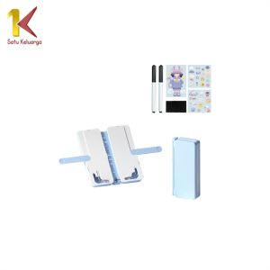 Satu Keluarga Tempat Pensil 2IN1 Multifungsi A73 Kotak Pensil Lipat dengan Tatakan Buku dan Papan