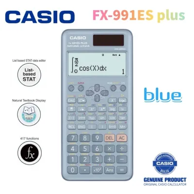 READY STOCK Kalkulator Ilmiah CASIO FX-991ES PLUS 2nd Edition 417 Fungsi Dual Power Solar & Baterai--