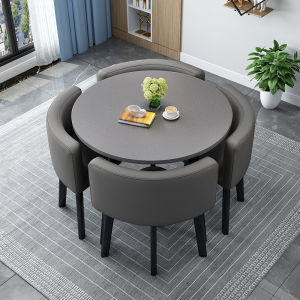 Storage Dining Table Home Small Apartment Dining Table Store Floor Negotiation Table and Chair Combination Reception round Table
