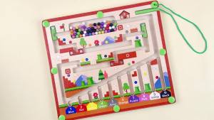 Montessori ToysMagnetic Color and Number MazeWooden Toys for Ages 2-4Toddler Fine Motor Skills Toys for Boys Girls