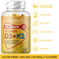 Mulittea Vitamin D3 with vitamin K2(mk7) Softgel Capsules for Boosting Calcium Absorption, Bone &joint Health, Increase Immunity 120pcs Vitamin D3+K2 Kapsul untuk Meningkatkan Penyerapan Kalsium, Kesehatan Tulang & Sendi, Meningkatkan Kekebalan Tubuh. 