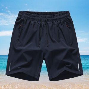 3PCS--with Zipper Pocket  Ice Silk Shorts Fast  Furious Shorts Plus Size Sports Beach Shorts for Men