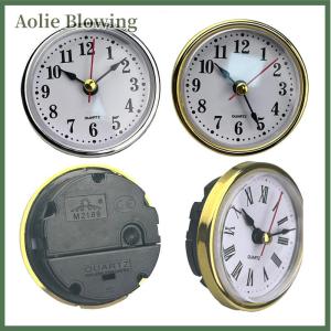 Aolie นาฬิกางานฝีมือคลาสสิกควอทซ์ Dia.65mm นาฬิกากลมแทรกโรมันตัวเลขน้อยตกแต่งผนัง
