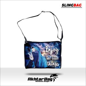 Tas Selempang Sling bag Wanita Remaja Terbaru Simple Motiv Printing