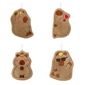 Siêu thấm Polyester capybara hình khăn mềm mại thoải mái tay và khăn mặt cho capybara người yêu của lứa tuổi